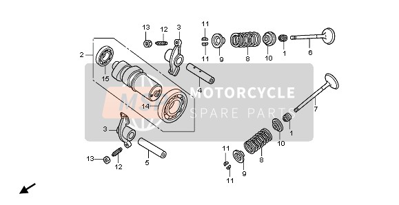 Honda SH150 2005 CAMSHAFT & VALVE for a 2005 Honda SH150